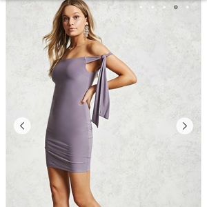 Forever 21 shoulder tie dress lavender